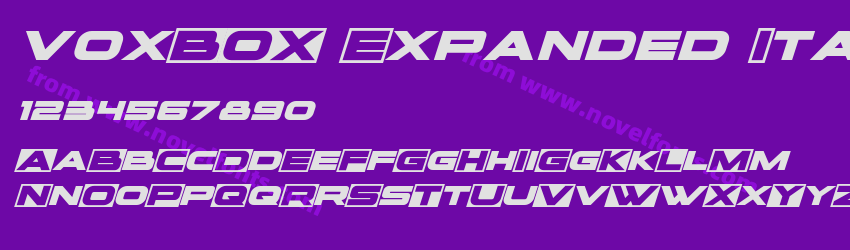voxBOX Expanded ItalicPreview voxBOX Expanded ItalicPreview