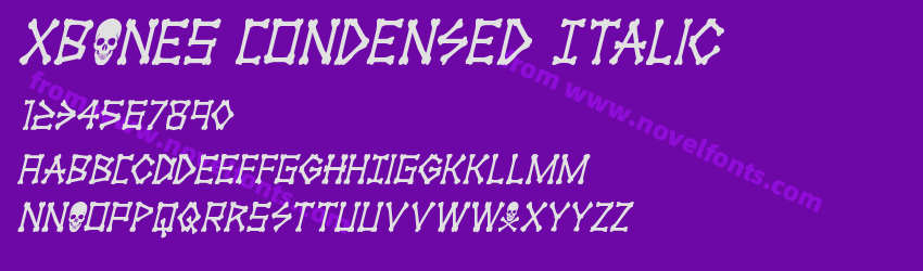 xBONES Condensed ItalicPreview xBONES Condensed ItalicPreview