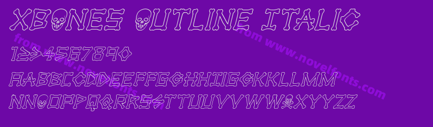 xBONES Outline ItalicPreview