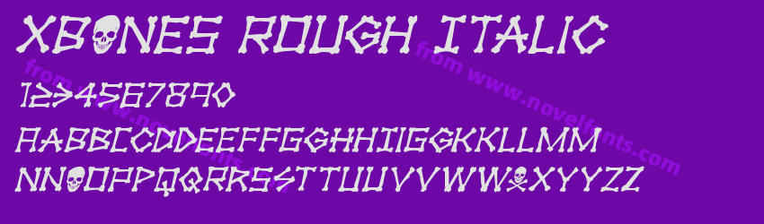 xBONES Rough ItalicPreview xBONES Rough ItalicPreview