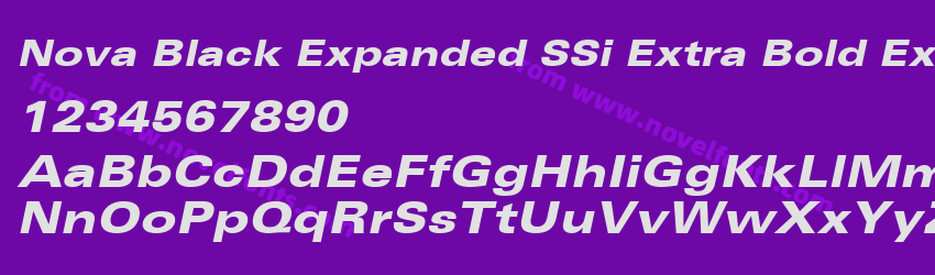 Nova Black Expanded SSi Extra Bold Expanded ItalicPreview