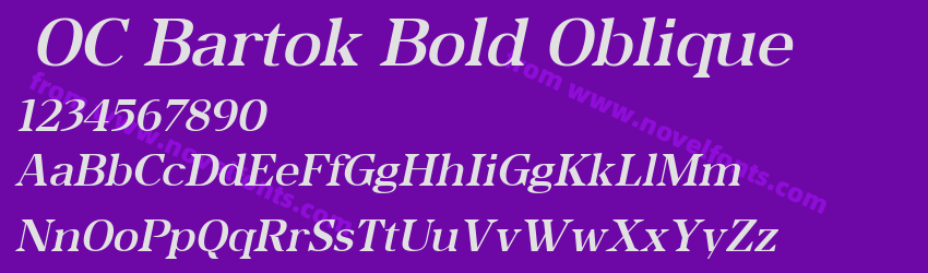 OC Bartok Bold ObliquePreview OC Bartok Bold ObliquePreview