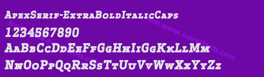 ApexSerif-ExtraBoldItalicCapsPreview