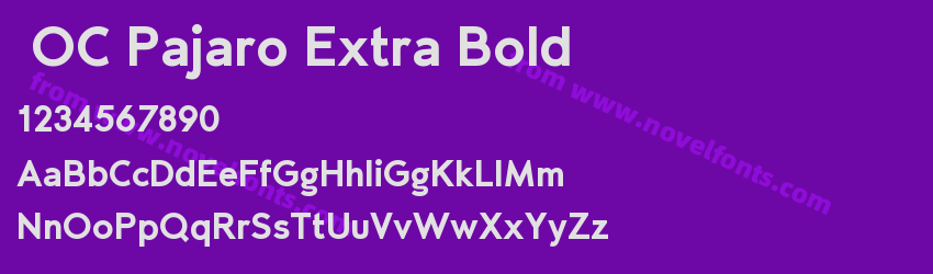 OC Pajaro Extra BoldPreview OC Pajaro Extra BoldPreview