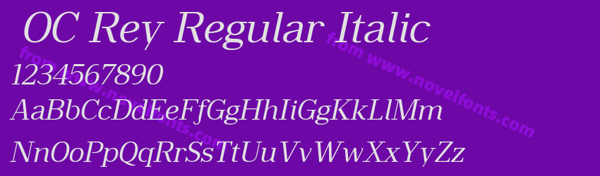 OC Rey Regular ItalicPreview OC Rey Regular ItalicPreview