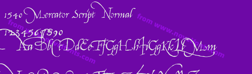 1540 Mercator Script NormalPreview 1540 Mercator Script NormalPreview