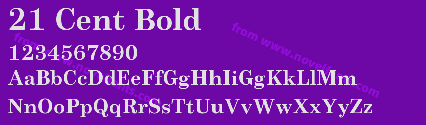 21 Cent BoldPreview 21 Cent BoldPreview