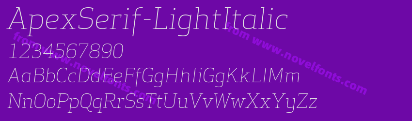 ApexSerif-LightItalicPreview