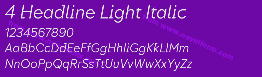 4 Headline Light ItalicPreview 4 Headline Light ItalicPreview