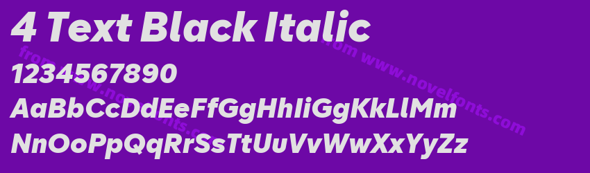 4 Text Black ItalicPreview