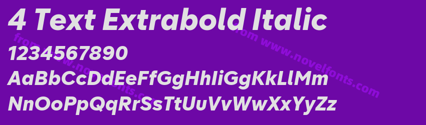 4 Text Extrabold ItalicPreview
