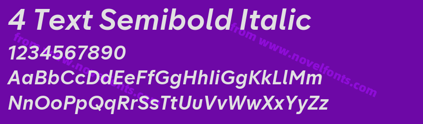 4 Text Semibold ItalicPreview 4 Text Semibold ItalicPreview
