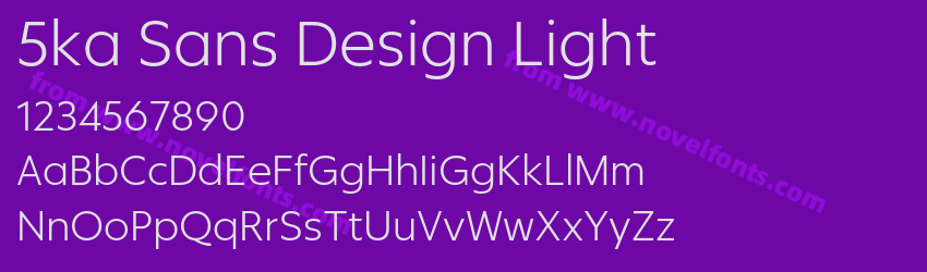 5ka Sans Design LightPreview 5ka Sans Design LightPreview