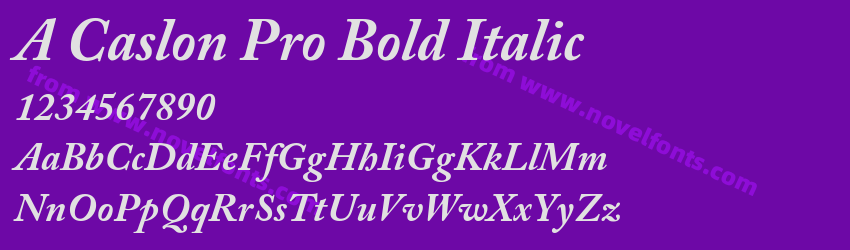 A Caslon Pro Bold ItalicPreview A Caslon Pro Bold ItalicPreview