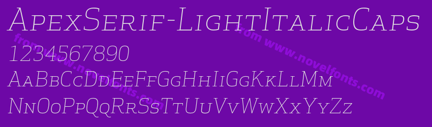 ApexSerif-LightItalicCapsPreview