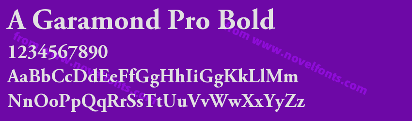 A Garamond Pro BoldPreview A Garamond Pro BoldPreview