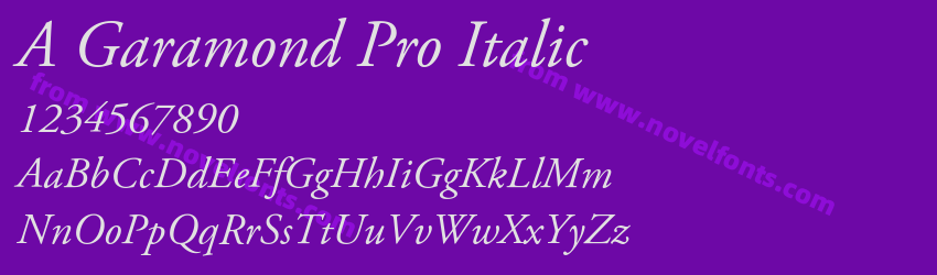 A Garamond Pro ItalicPreview A Garamond Pro ItalicPreview