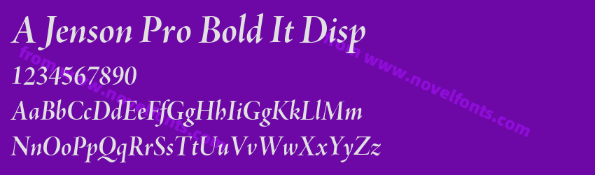 A Jenson Pro Bold It DispPreview A Jenson Pro Bold It DispPreview