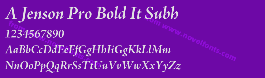 A Jenson Pro Bold It SubhPreview A Jenson Pro Bold It SubhPreview