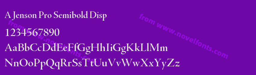 A Jenson Pro Semibold DispPreview A Jenson Pro Semibold DispPreview