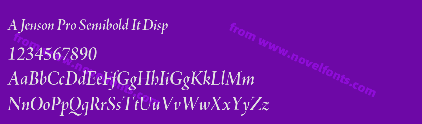 A Jenson Pro Semibold It DispPreview A Jenson Pro Semibold It DispPreview
