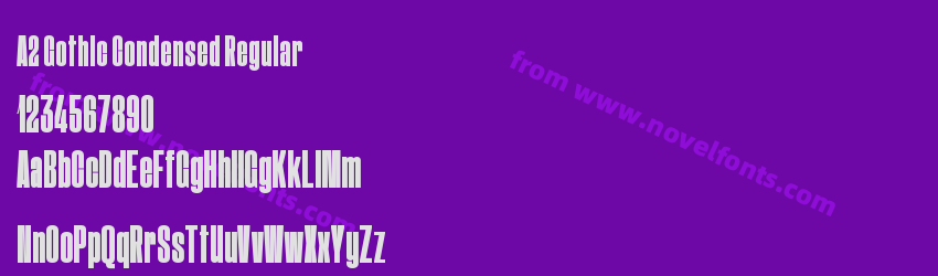 A2 Gothic Condensed RegularPreview A2 Gothic Condensed RegularPreview