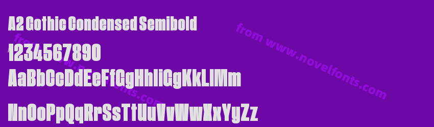 A2 Gothic Condensed SemiboldPreview A2 Gothic Condensed SemiboldPreview
