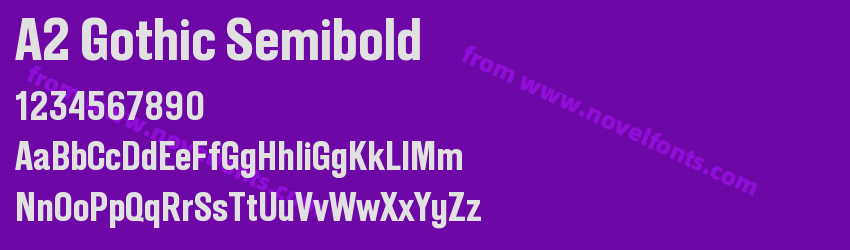 A2 Gothic SemiboldPreview A2 Gothic SemiboldPreview