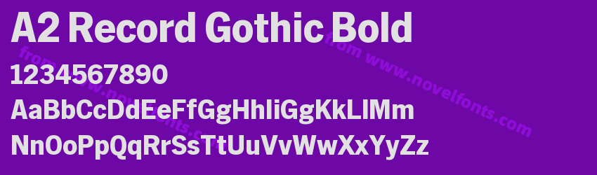 A2 Record Gothic BoldPreview A2 Record Gothic BoldPreview