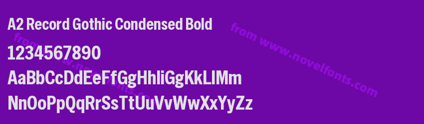 A2 Record Gothic Condensed BoldPreview A2 Record Gothic Condensed BoldPreview