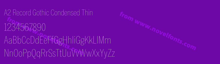 A2 Record Gothic Condensed ThinPreview A2 Record Gothic Condensed ThinPreview