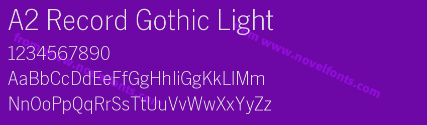 A2 Record Gothic LightPreview A2 Record Gothic LightPreview