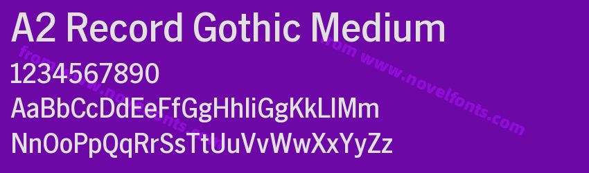 A2 Record Gothic MediumPreview A2 Record Gothic MediumPreview