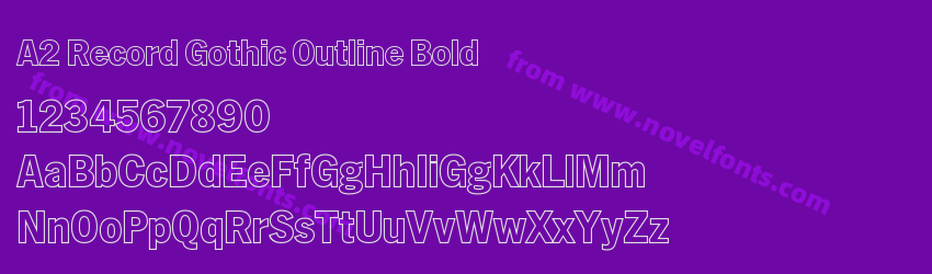 A2 Record Gothic Outline BoldPreview A2 Record Gothic Outline BoldPreview