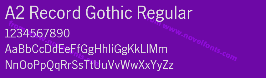 A2 Record Gothic RegularPreview A2 Record Gothic RegularPreview