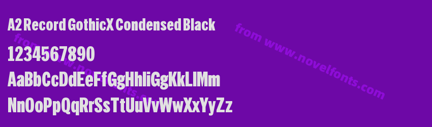 A2 Record GothicX Condensed BlackPreview A2 Record GothicX Condensed BlackPreview