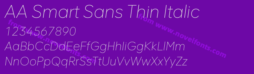AA Smart Sans Thin ItalicPreview AA Smart Sans Thin ItalicPreview