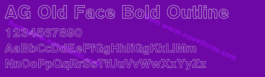 AG Old Face Bold OutlinePreview AG Old Face Bold OutlinePreview