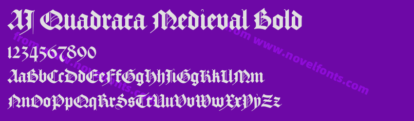 AJ Quadrata Medieval BoldPreview AJ Quadrata Medieval BoldPreview