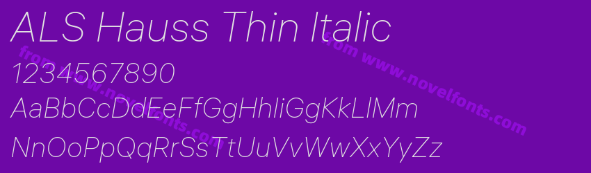 ALS Hauss Thin ItalicPreview ALS Hauss Thin ItalicPreview