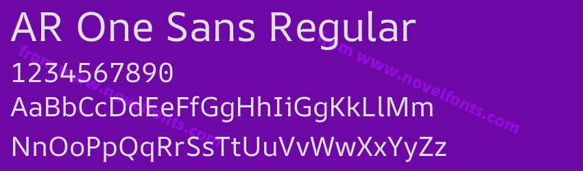 AR One Sans RegularPreview AR One Sans RegularPreview