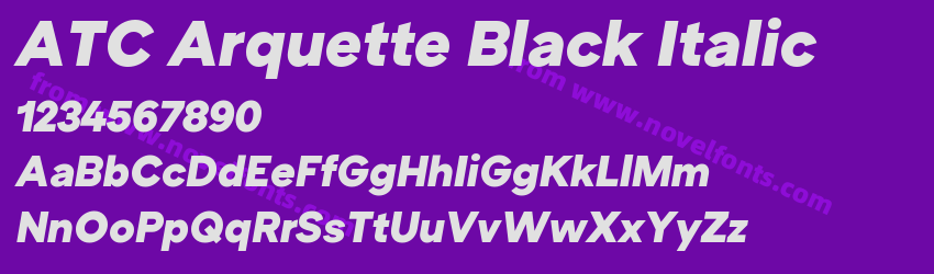 ATC Arquette Black ItalicPreview ATC Arquette Black ItalicPreview
