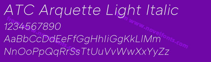 ATC Arquette Light ItalicPreview ATC Arquette Light ItalicPreview