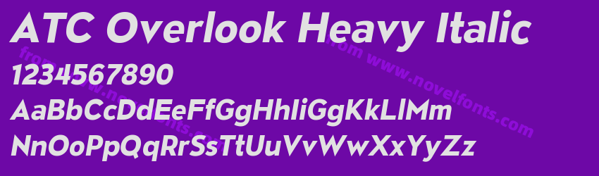 ATC Overlook Heavy ItalicPreview ATC Overlook Heavy ItalicPreview
