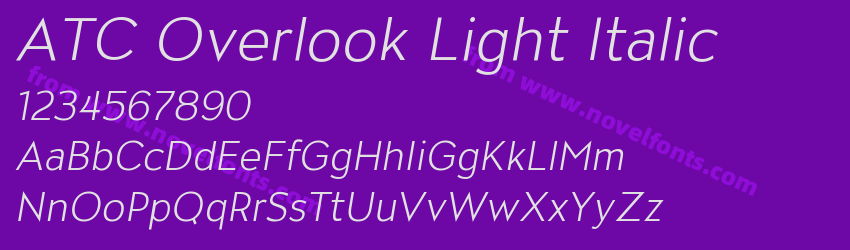 ATC Overlook Light ItalicPreview ATC Overlook Light ItalicPreview