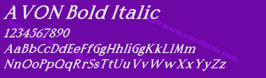 AVON Bold ItalicPreview AVON Bold ItalicPreview