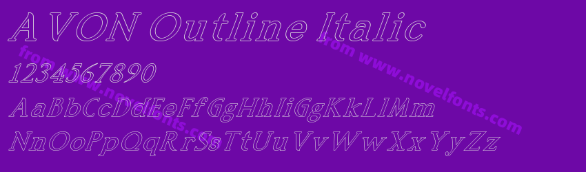 AVON Outline ItalicPreview AVON Outline ItalicPreview