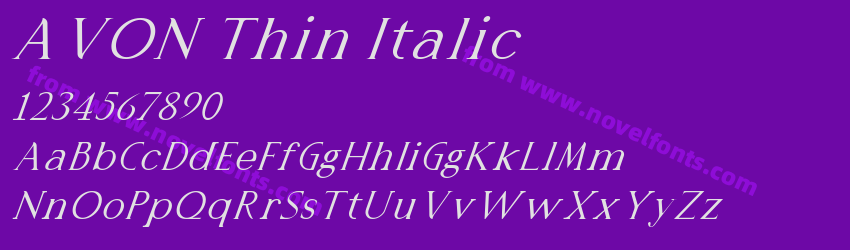AVON Thin ItalicPreview AVON Thin ItalicPreview