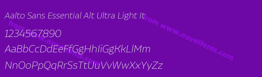 Aalto Sans Essential Alt Ultra Light ItPreview Aalto Sans Essential Alt Ultra Light ItPreview