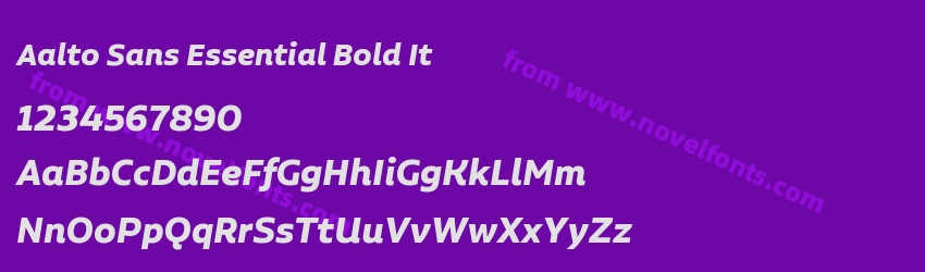Aalto Sans Essential Bold ItPreview Aalto Sans Essential Bold ItPreview